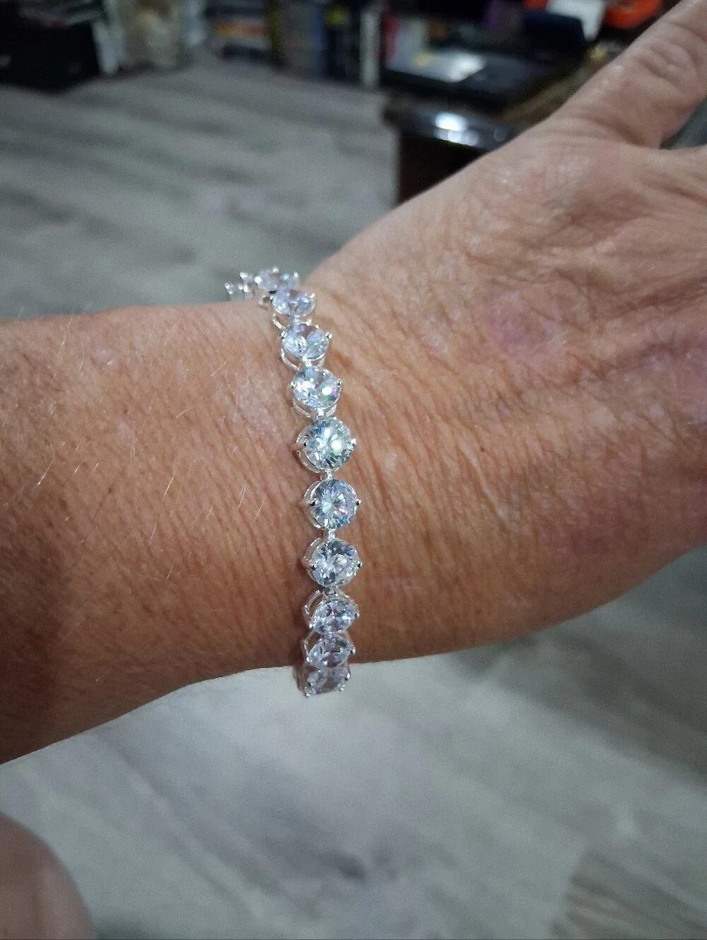.925 Sterling Silver 25+ Ctw CZ Ten̈nis Bracelet 7.5